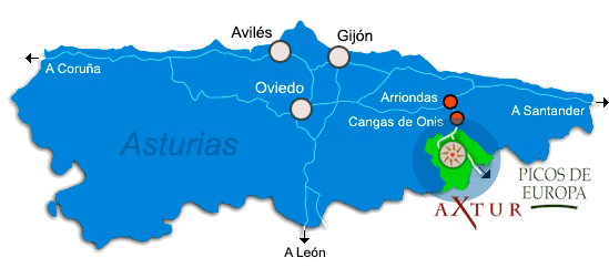 Mapa situación de Axtur